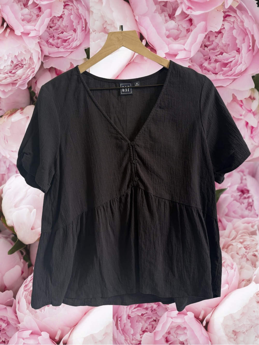 Gap Black Linen Top Women’s